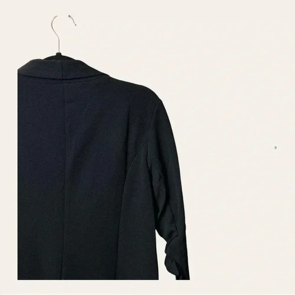 NINEXIS ONE BUTTON BLAZER BLACK‎ IN COLOR SIZE X-LARGE 3/4 SLEEVES - Picture 8 of 10